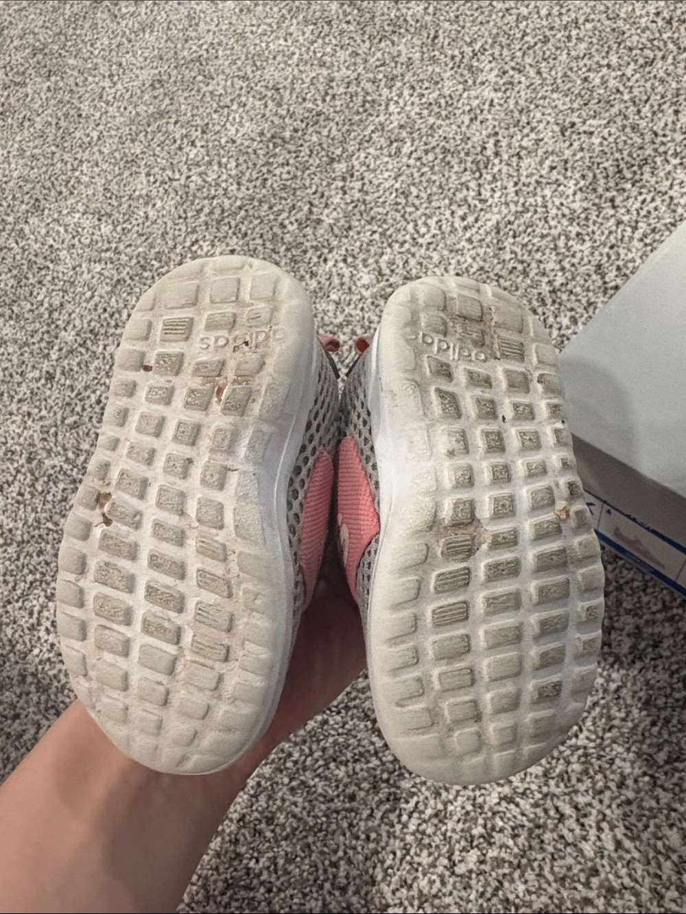 adidas Kids Gray & Pink Slip-On Athletic Sneakers - Picture 2 of 5